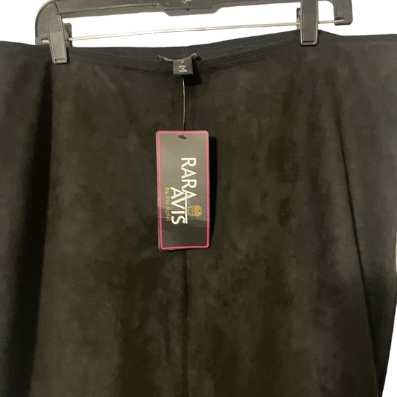 RARA AVIS BY IRIS APFEL BLACK FRINGE FAUX SUEDE STRETCHY‎ PANTS SIZE 3XL - NWT - Picture 4 of 6